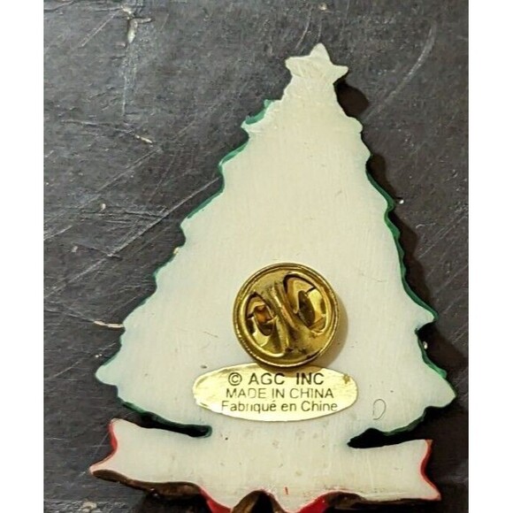 American Greeting Cards AGC 2" acrylic Christmas tree lapel pin holidays - Picture 2 of 3